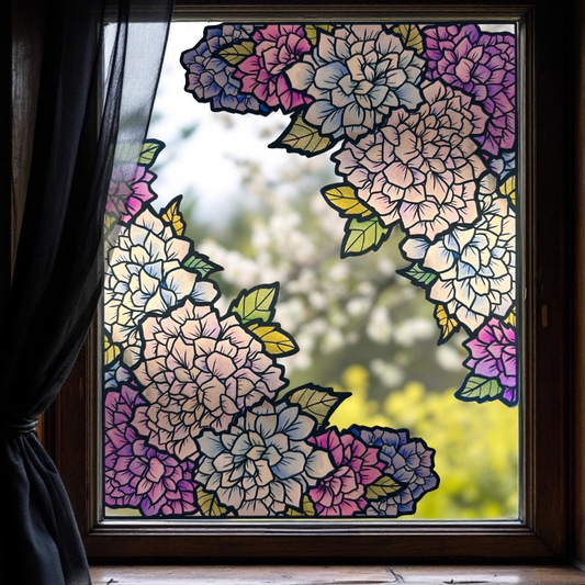 Les Hortensias. Stickers repositionnables. A4 à découper.
